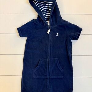 NWOT Carter's Navy and White Baby Beach Coverup